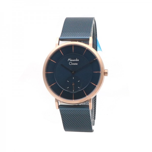 Alexandre Christie AC 8586 Rosegold Blue Man MSBURBU